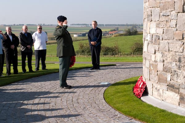 Combined Irish Regiments Association wreath laying service at the Irish Peace Park October 2007