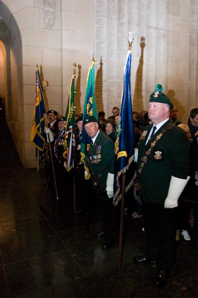 Standard Bearers at the Last Post Ceremony, Ypres, October 2007,