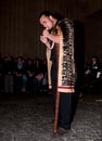 The Last Post Ceremony, Ypres, October 2007, a Maori pipe player